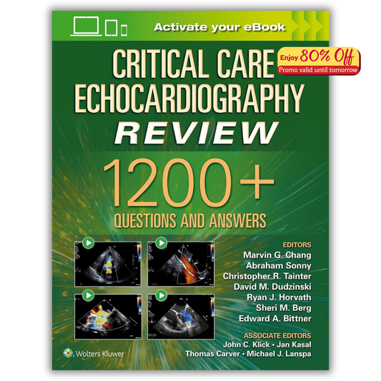 Critical Care Echocardiography Review 1200 Questions and Answers Study Guide (PDF+VIDEOS)