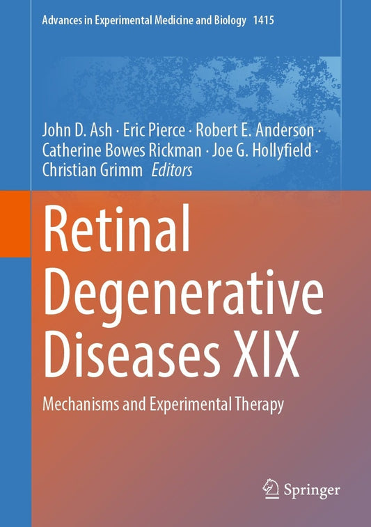Retinal Degenerative Diseases XIX 1st Edition PDF