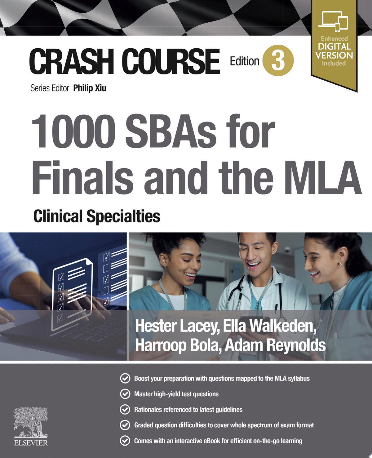 Crash Course 1000 SBAs for Finals and the MLA – Clinical Specialties 3rd Edition by Elsevier PDF