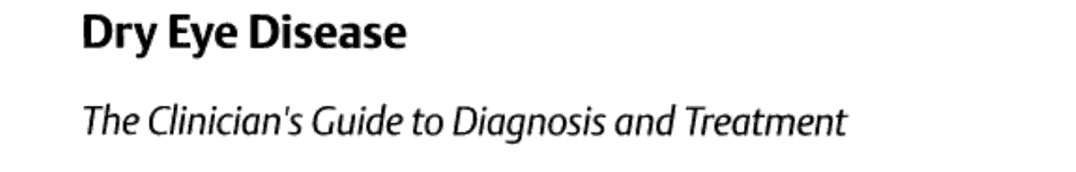 Dry Eye Disease 1st Edition by Thieme PDF